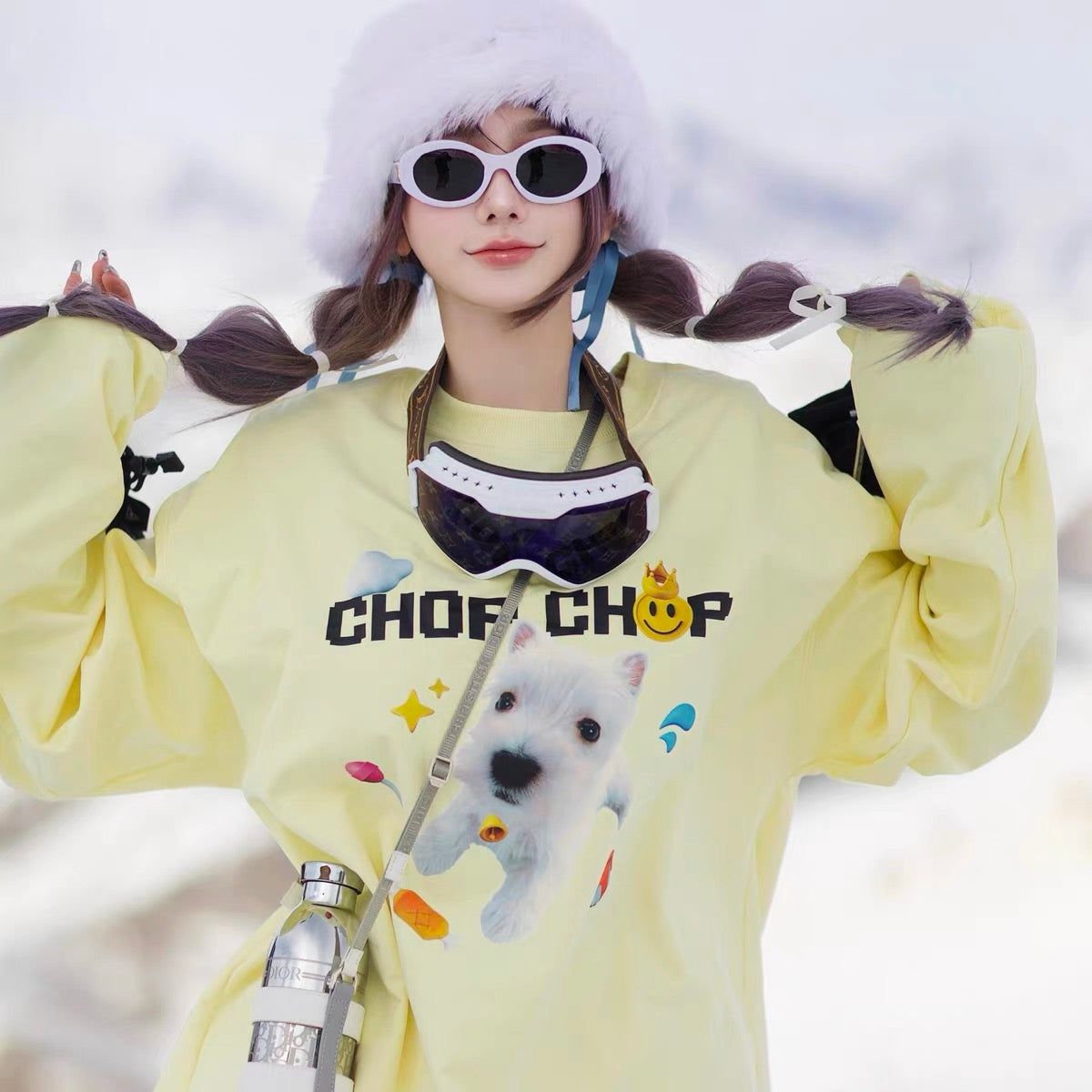 Chopchop Cute Cartoon Animals 3 Colors Waterproof Hoodies