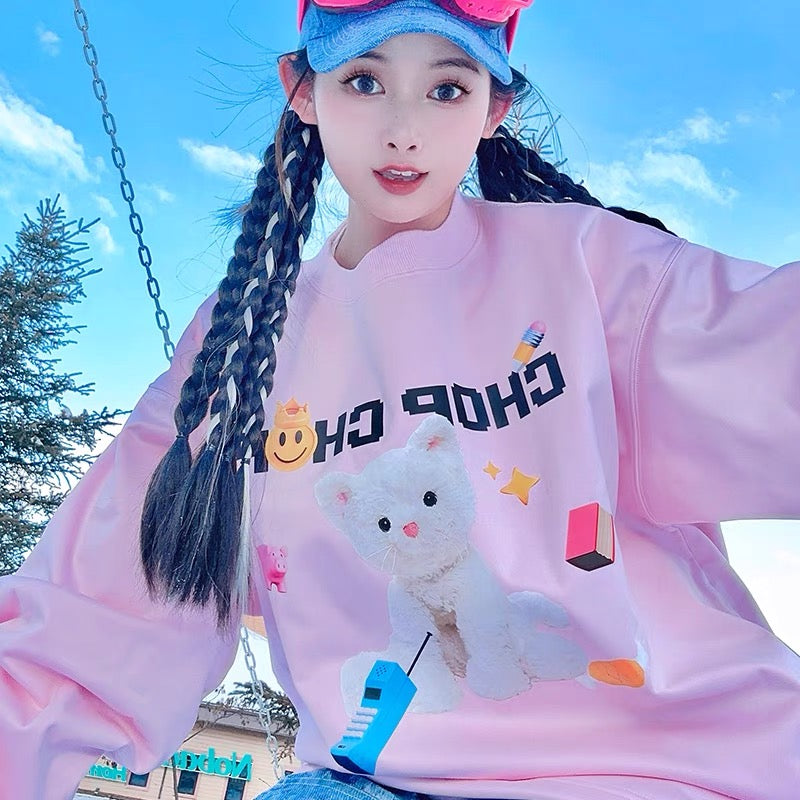 Chopchop Cute Cartoon Animals 3 Colors Waterproof Hoodies