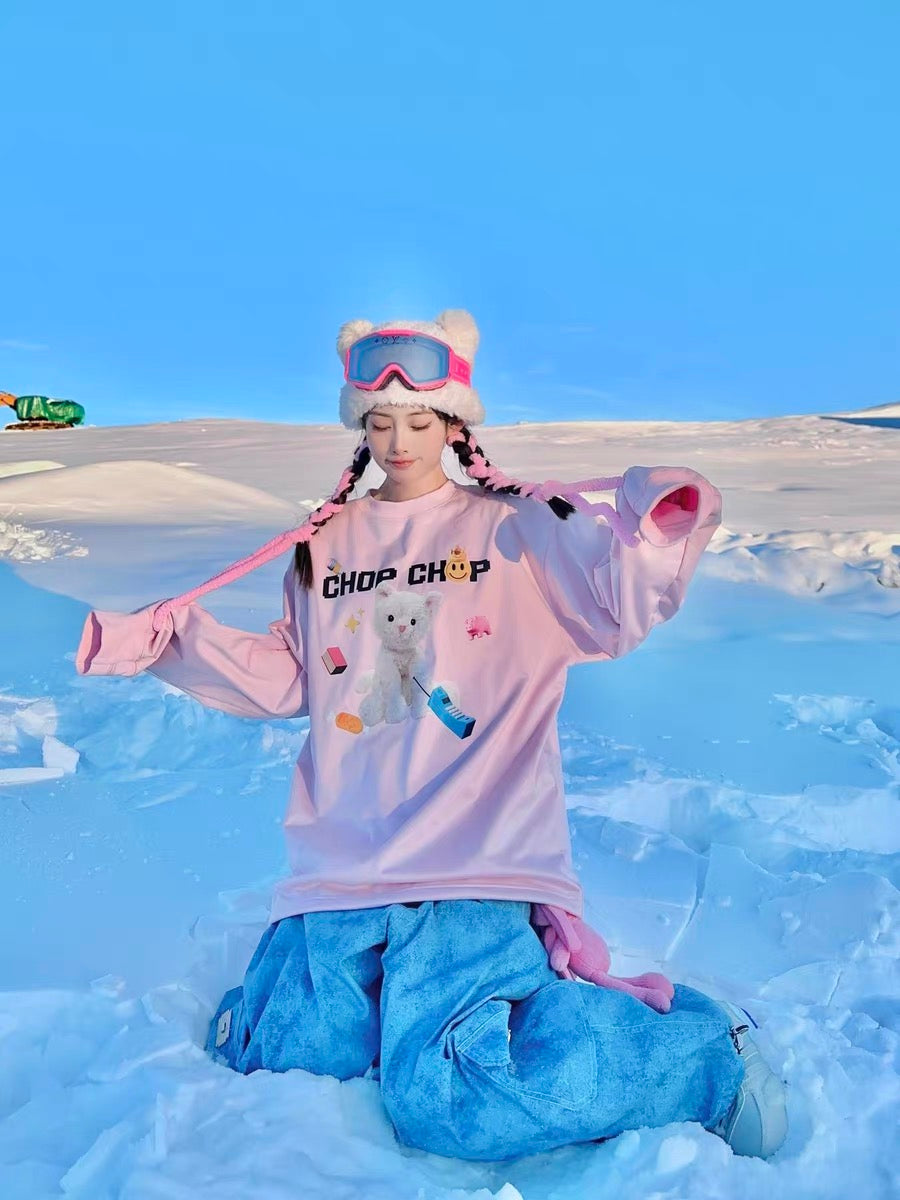 Chopchop Cute Cartoon Animals 3 Colors Waterproof Hoodies