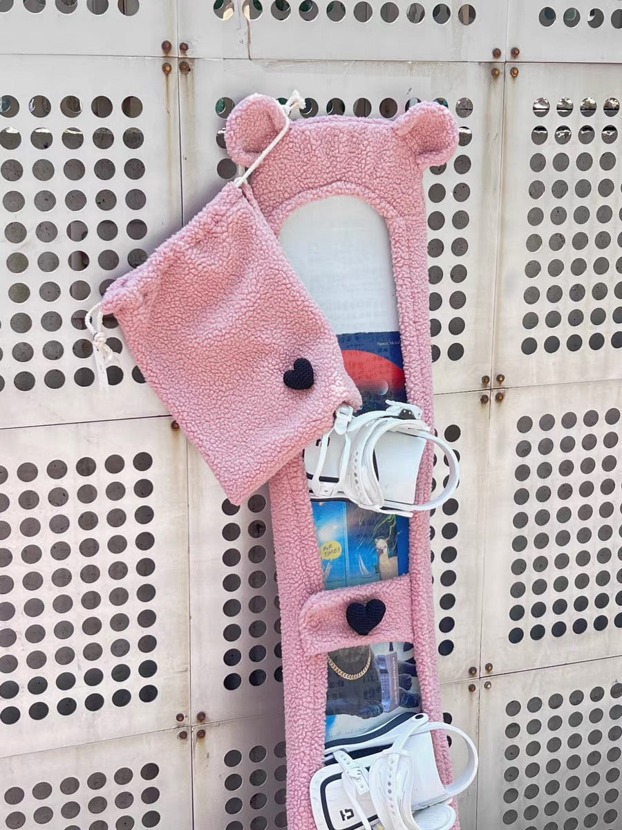 Powpows Cute Fluffy Snowboard protection bag/cover