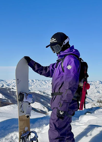 Litan Gradient Black&Purple Professional Snowboarding Jackets & Pants