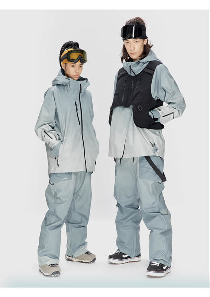 Litan Gradient Color Professional 2L Snowboarding Jacket & Pantji