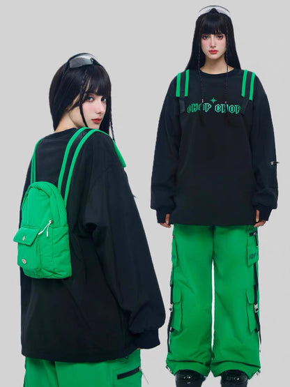 Chopchop Chic Green Bag Snowboarding Waterproof Hoodie & Pant