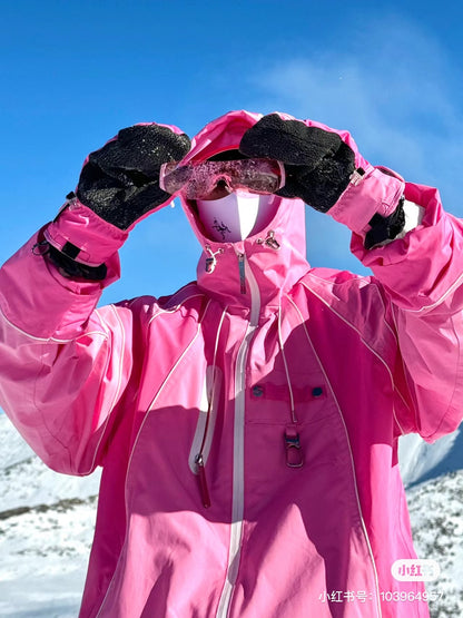 Chopchop Pink Reflective Snowboarding Suit