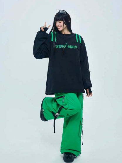 Chopchop Chic Green Bag Snowboarding Waterproof Hoodie & Pant