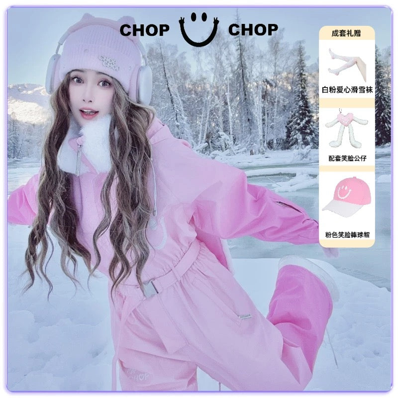 Chopchop Pink Rabbit 3L Snowboarding & Skiing Suit