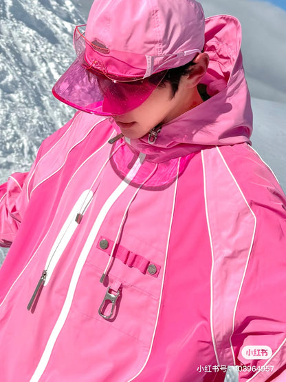 Chopchop Pink Reflective Snowboarding Suit