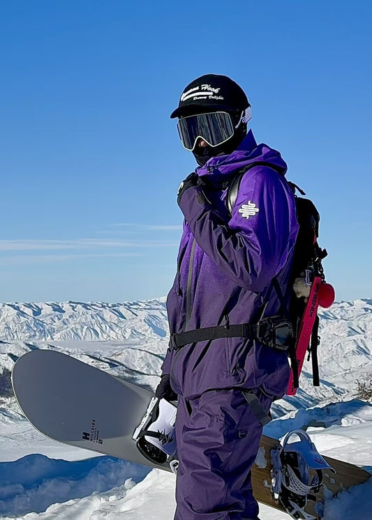 Litan Gradient Black&Purple Professional Snowboarding Jackets & Pants