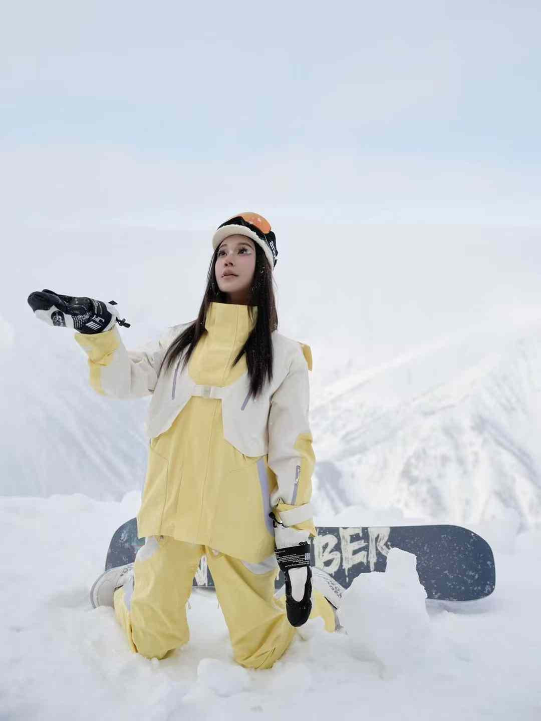 Litan Yellow 2L Professional Snowboarding Jacket & Pant