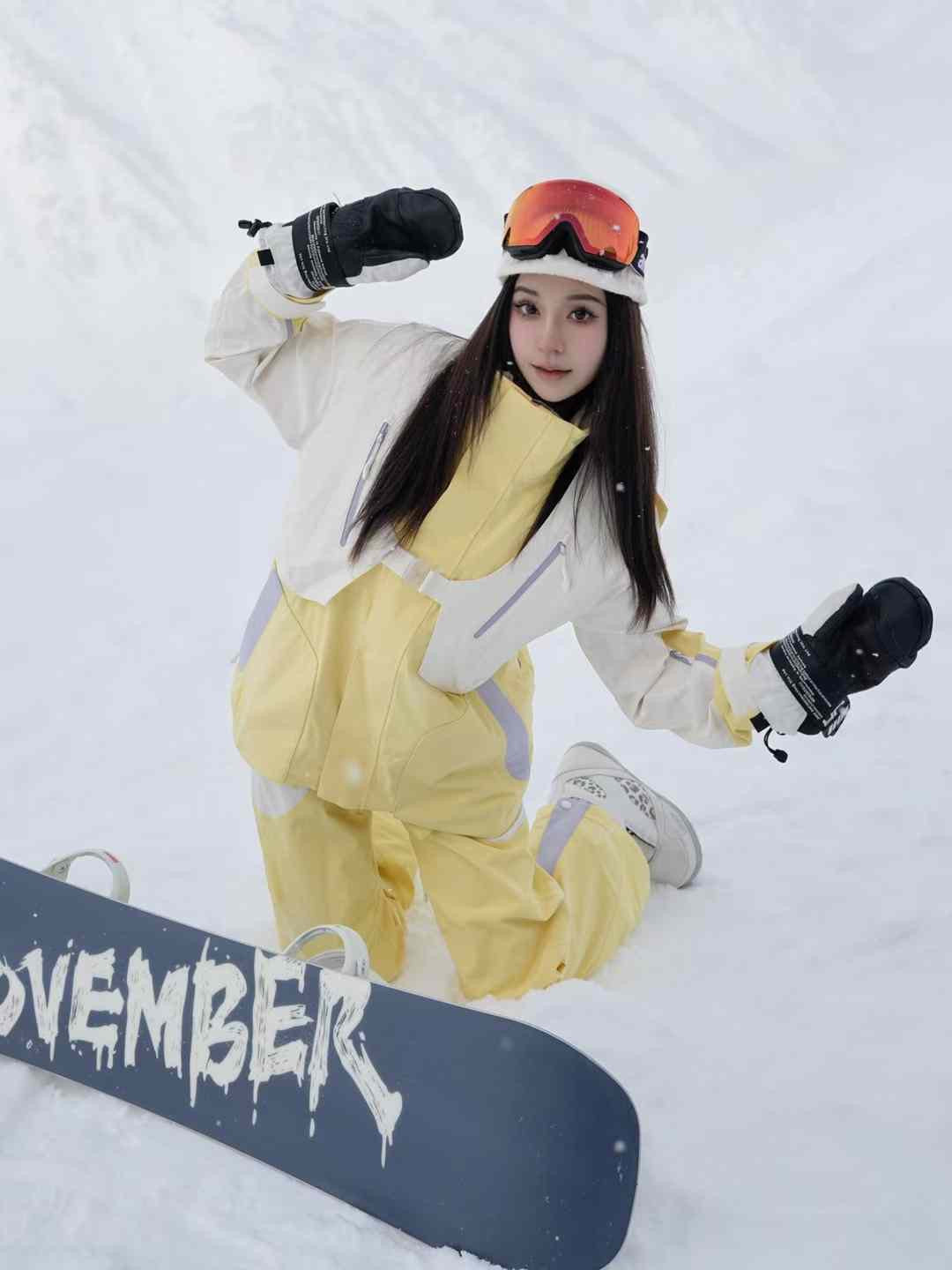 Litan Yellow 2L Professional Snowboarding Jacket & Pant