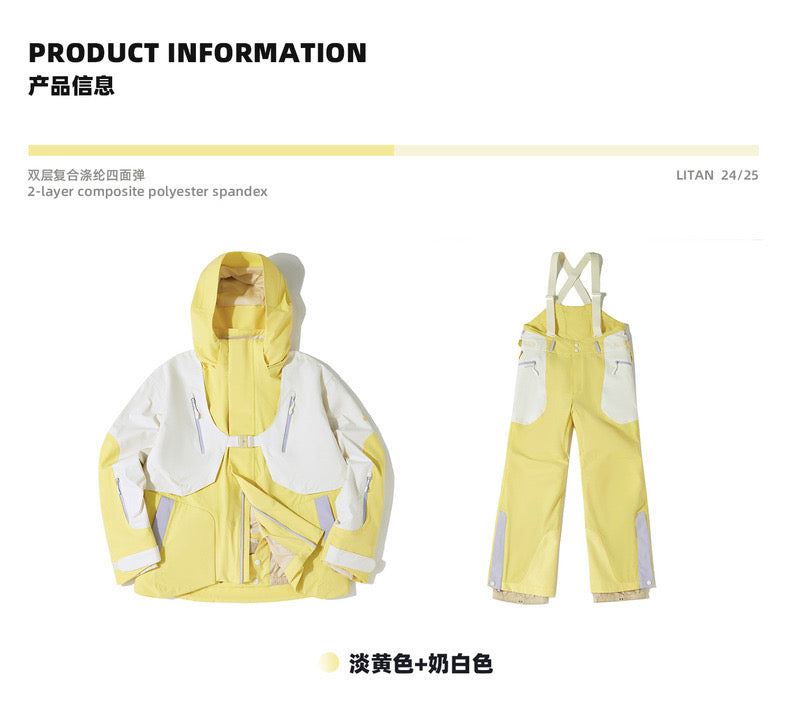 Litan Yellow 2L Professional Snowboarding Jacket & Pant