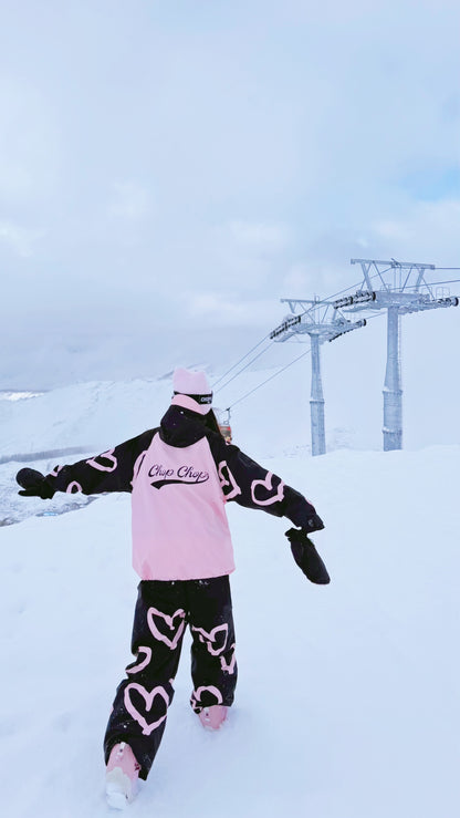 Chopchop Blackpink Heart 3L Snowboarding Jacket & Pant