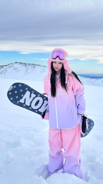 Chopchop Pink and Purple 3L Snowboarding Jacket & Pant