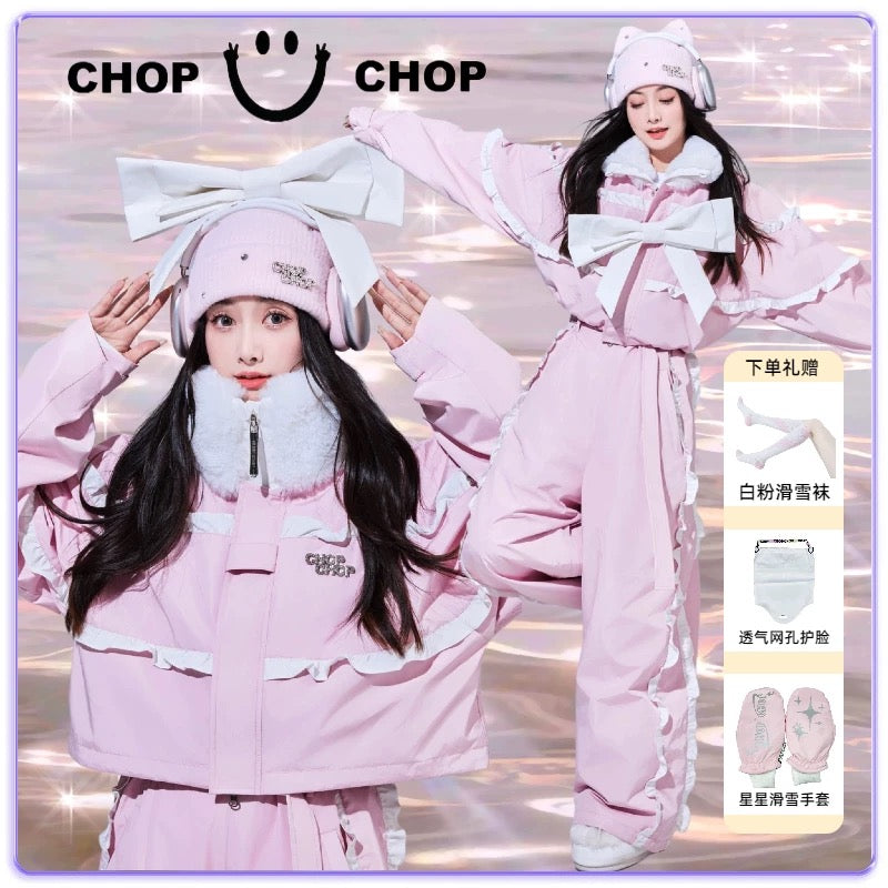 Chopchop Pink Lace 3L Snowboarding Jackets&Bibpants