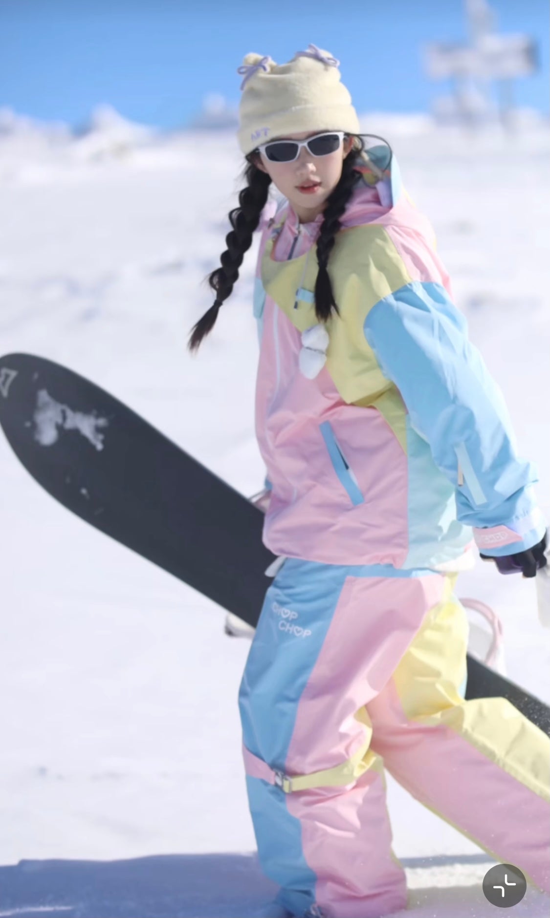 Chopchop Macaron Color Matching Snowboard Jacket & Pant