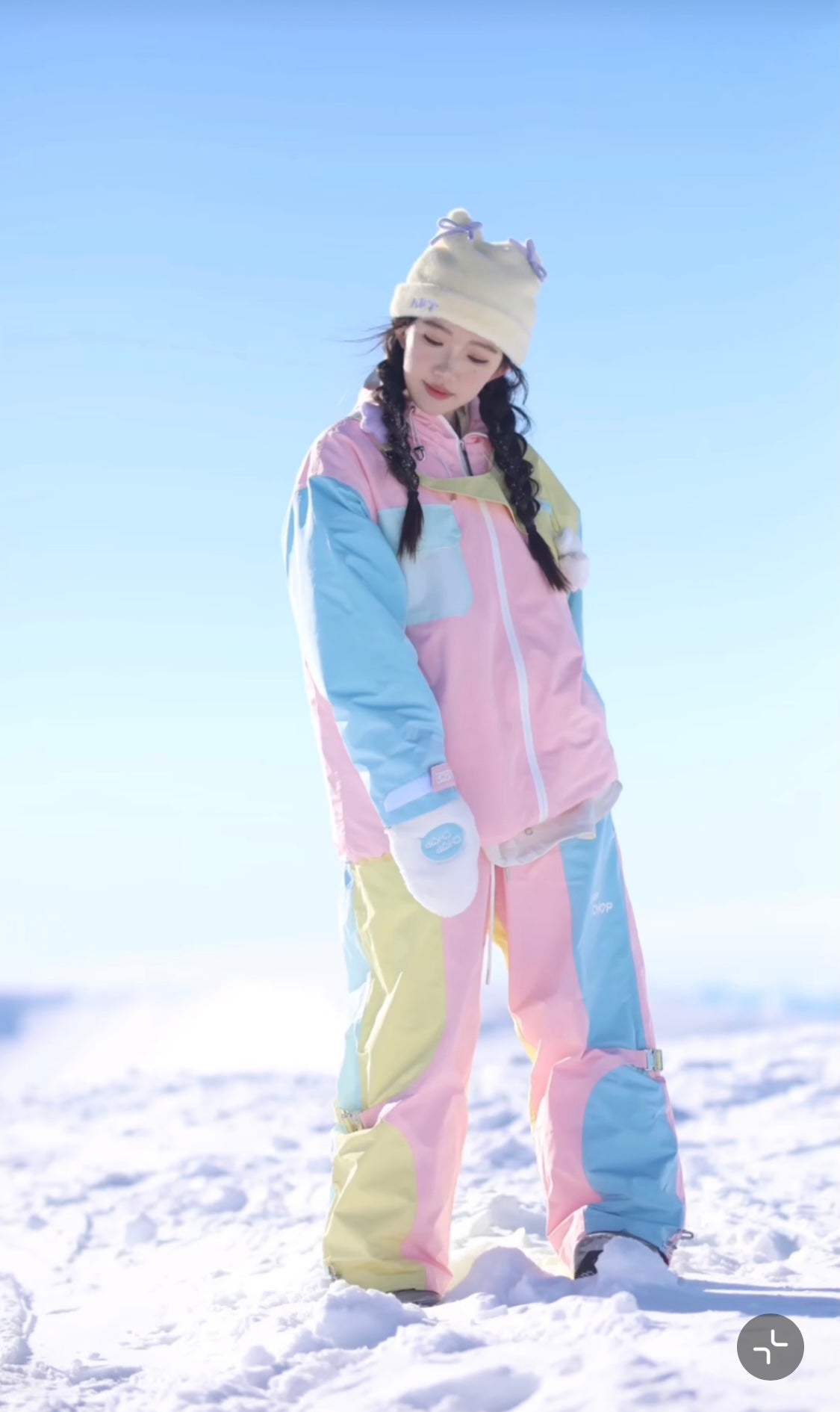 Chopchop Macaron Color Matching Snowboard Jacket & Pant