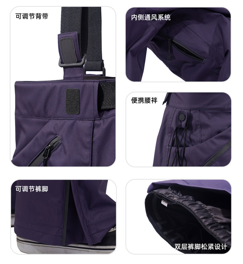 Litan Gradient Black&Purple Professional Snowboarding Jackets & Pants