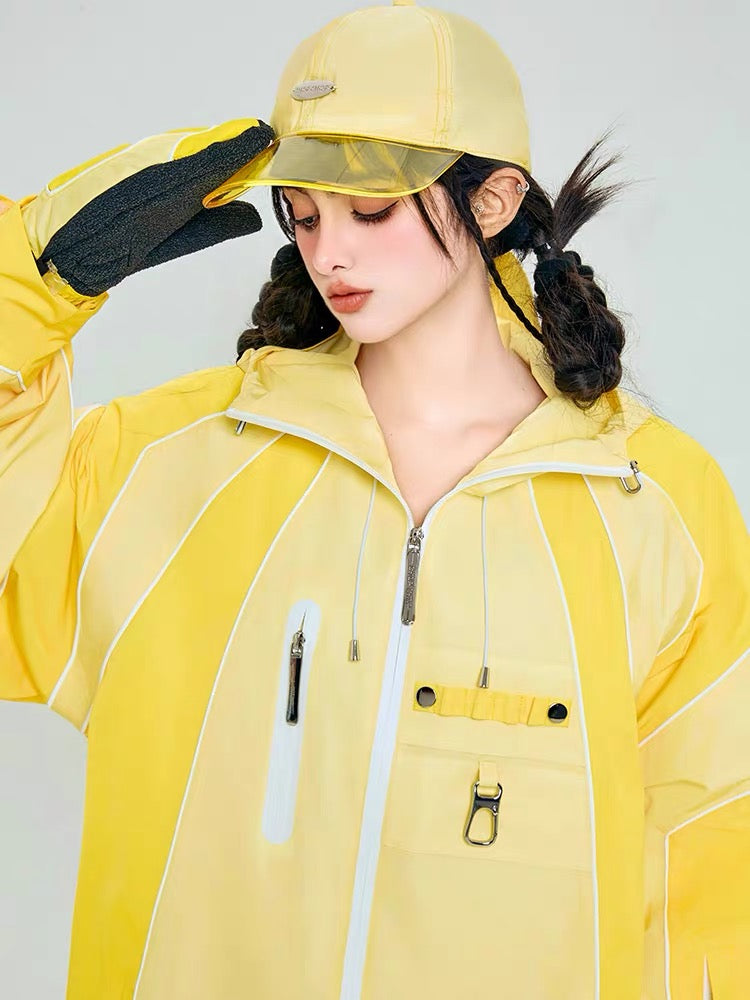 Chopchop Yellow Reflective Snowboarding Suit