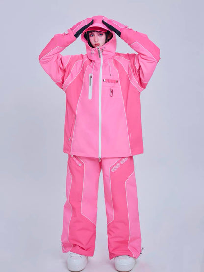 Chopchop Pink Reflective Snowboarding Suit