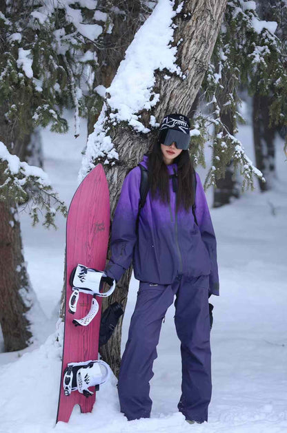 Litan Gradient Black&Purple Professional Snowboarding Jackets & Pants