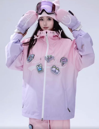 Chopchop Pink and Purple 3L Snowboarding Jacket & Pant